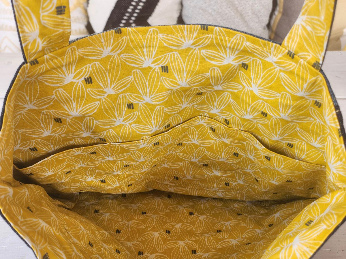Sacs tote-bags doublés avec poches