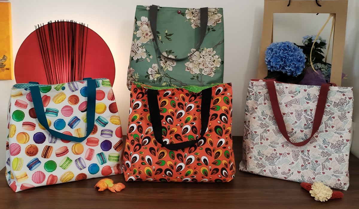 Grands sacs "cabas" réversibles