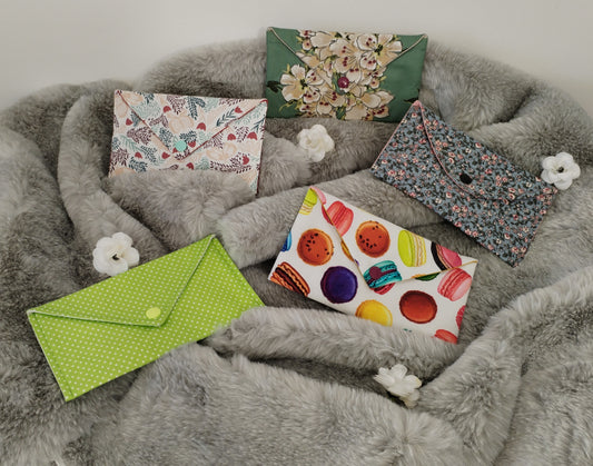 Petites pochettes tissu forme enveloppe
