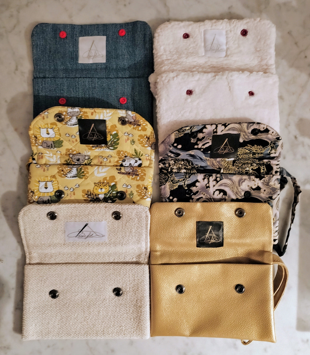 Petites pochettes tissu avec dragonne